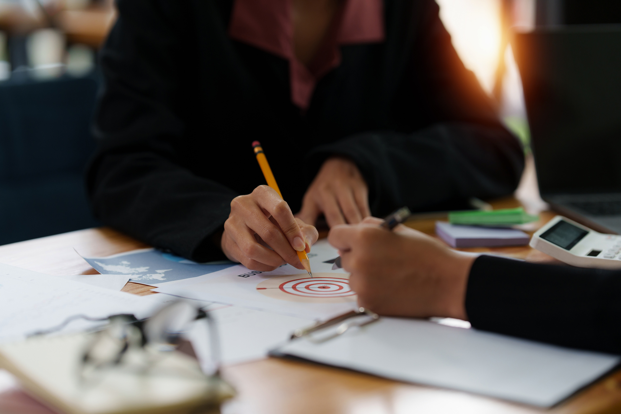 Group of Asian Business people consult advice about finance